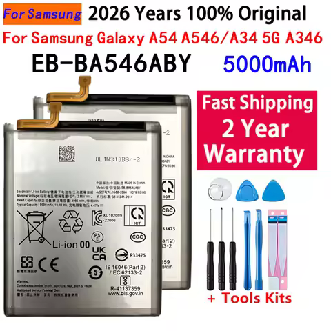 100% New High Quanlity Battery EB-BA546ABY For Samsung A54 5G/A34 5G/A546/ A25 5G/A35 5G Battery Bat
