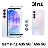LAYAR 3-in-1 Tempered Glass Package for Samsung A55 5G Samsung A35 5G Anti-Scratch Screen Protector