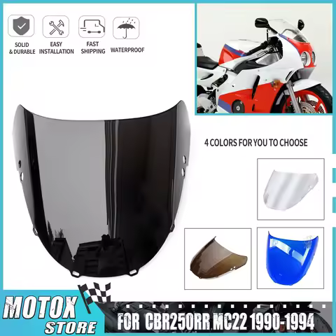 Motorcycle Windshield Fit for HONDA CBR250RR 1990 - 1994 MC22 1991 1992 1993 Wind Shield CBR 250 RR 