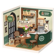Rolife Rolife Rolife Super World Cafe Birthday Gift Girl Building Block Assembly diy Miniature Model
