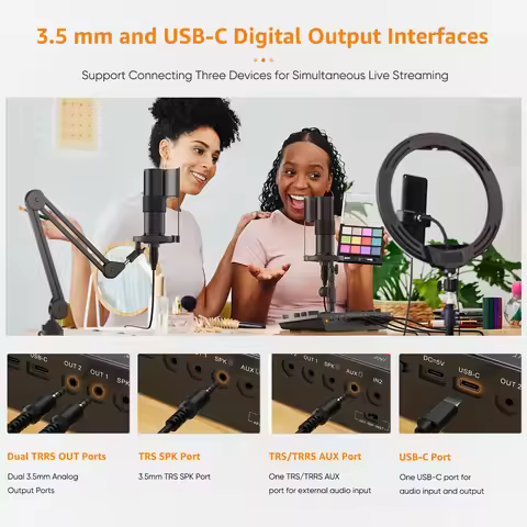 COMICA ADCaster C2 Audio Interface Streaming/Podcasting/Recording Multi-functional Audio Interface f