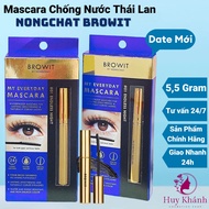 Mascara không trôi chuốt mi chống nước Nongchat kẻ chân lông mày mỹ phẩm đồ cọ trang điểm Browit mak