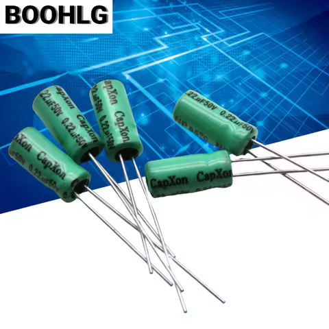 20PCS original NP audio frequency division non-polar electrolytic capacitor 50v 0.22uf 5X11mm