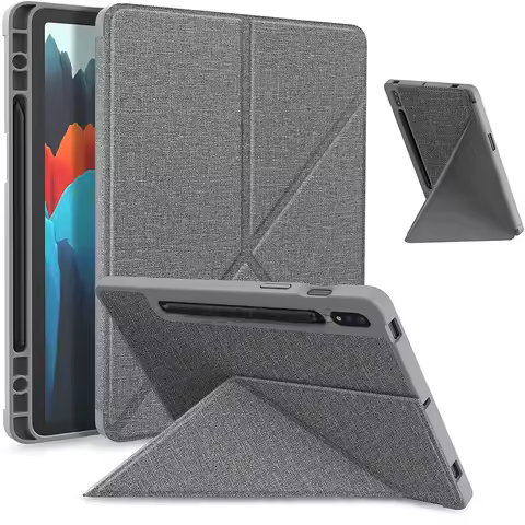 Multi-fold Case for Samsung Galaxy Tab S7Plus 12.4" T970 S7FE T730 S8Plus X800 Smart Stand Cover For