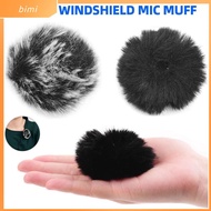 BIMI 1Pcs Fit 0.5-1.5cm Microphone Windshield Wind Muff Elastic Microphones Cover Universal Mic Furry Fur For SONY RODE BOYA Lapel Lavalier Microphones