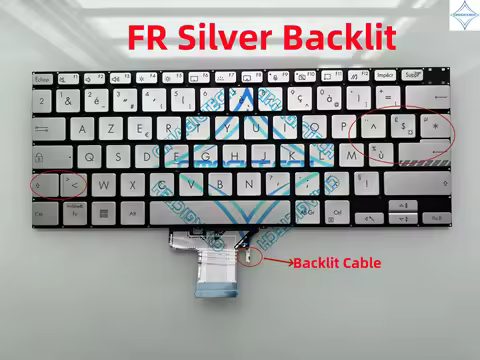 New French FR Latin Spanish UK Backlit For ASUS Vivobook Pro 14 OLED K6400 K6400Z K6400ZC Laptop Not