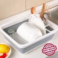 iGOZO Collapsible Dish Drainer Sink Pinggan Mangkuk rumah Dapur Kering Singki