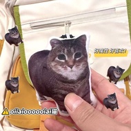 Cute Vocal Cat Meme Keychain Plush Oiiai Cat Pendant Funny Creative Huh Cat Keyring Pendant