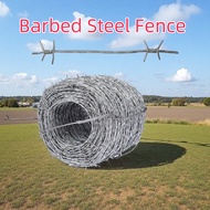 50/100/200 Meters Iron Barbed Wire Roll Fence Barbed Wire Anti-climb Protect Fence Galvanized Anti-r