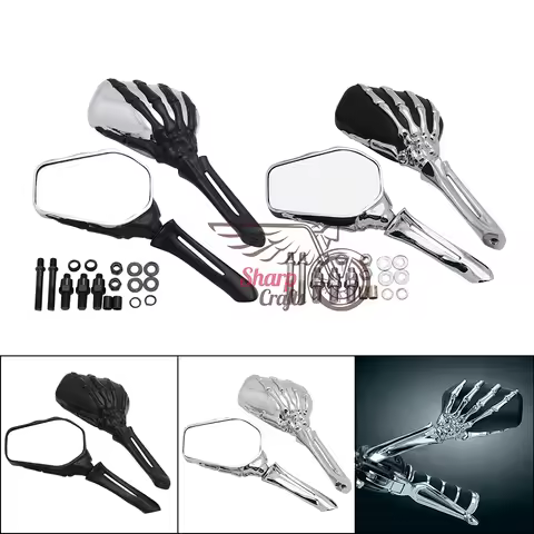 Motorcycle Accessories Skull Talon Hand Rearview Side Mirror For Kawasaki Vulcan VN400 VN800 VN900 V