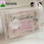 TARANIS Pencil Case, 6 Layers Transparent PVC Pencil Bag, Ladies Girls Card Holder Clear Kawaii Stationery Bag Office Supplies
