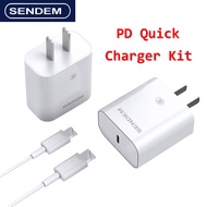 SENDEM ZC60 Type-C to Type-C PD 20W PD Quick Charger Kit Small Interface & Portable