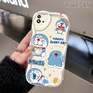 YIWESAN Casing Hp Realme C20 Realme C20A Realme C11 2021 Realme Narzo 50i Case Pola Doraemon yang lu