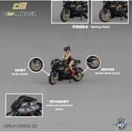 CM64-SV800-02 - CM Model MV Agusta SV800 black with Showgirl