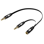 Audio Cable Female To 2 3.5 Heads Four-Stage Two Male One Point Headset Extension
