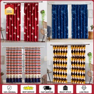 Premium Hook Type Modern Langsir Curtain Semi Blackout Langsir Pintu Door Curtain Ready Stock Malays