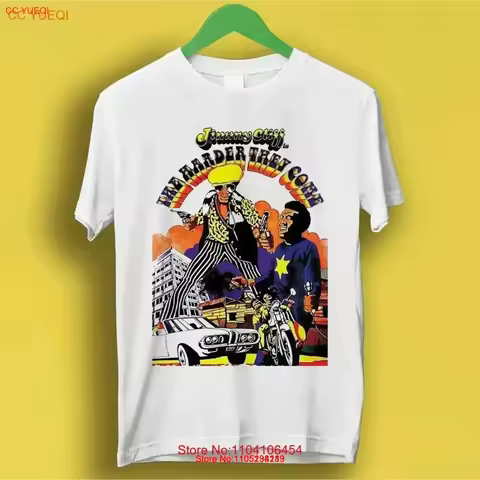 Vtg The Harder They Come Jimmy Cliff Film Cotton White All Size T Shirt BL205 vintage Washed homme d