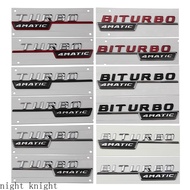 Night knight 2pcs Alphabet Turbo 4 Matic Biturbo 4Matic ABS Plastic Car Rear Sticker for Mercedes Be