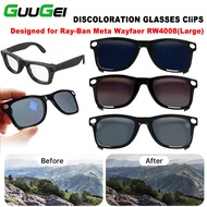 Guugei For Ray-Ban Meta Wayfarer RW4008(Large) Glasses Clip Polarized Sunglasses lenses Anti-Glare U