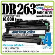 4x Compatible to Brothe* DR263 DR263CL Drum DR-263CL TN263 TN267 TN-267 HL- L3230CDN  DCP- L3551CDW 