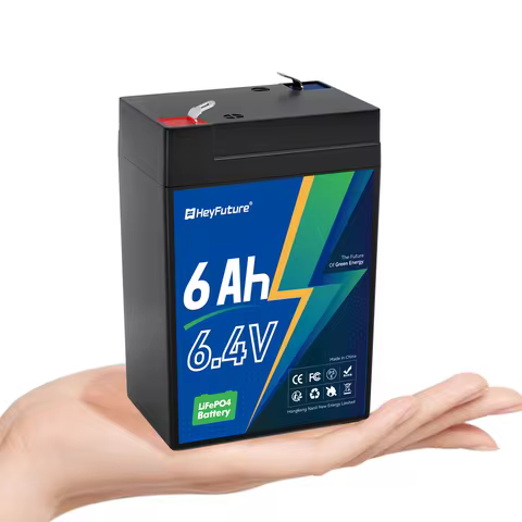 6V 6Ah LiFePO4 Battery for Deer Feeder, 6.4 Volt Lithium Rechargeable Battery with 6A BMS, 4000+ Dee