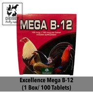 ♀☎Excellence Mega B12 for gamefowl (1 BOX/100 TABLETS)