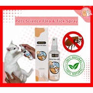 【meownwang】Pets Science Flea & Tick Spray 100ml for Cat & Dog