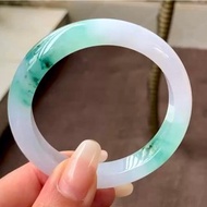 冰種 天然翡翠 緬甸 A玉 玉鐲 • 冰種飄花翡翠福鐲