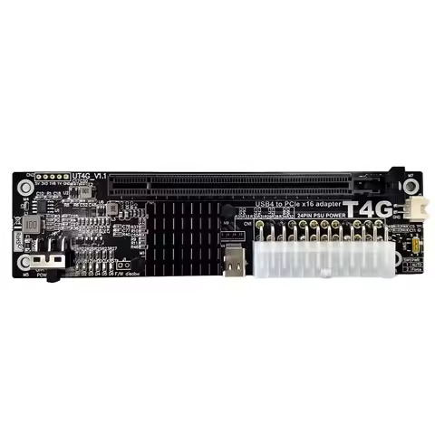 UT4G Graphics Card Docking Station USB4 to PCIe4.0 x4 eGPU Adapter for Thunderbolt3/4 GPU Dock Brack