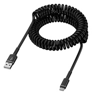 Kabel Bergelung USB C Android Auto 5FT Pengecas Telefon Samsung S25 Ultra Pemindahan Data Kabel USB 