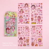 4 Sheets/bag Cute Sticker Handbook Notebook Account Decorative Stickers