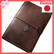 Vskd Genuine Leather Traveler's Notebook - Passport Size Journal, Diary & Memo Pad - A5 Notebook wit