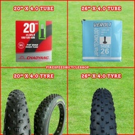 20" 26" X 4.0 TYRE TUBE FAT BIKE TIRE TIUB / FAT BIKE / TUBE TIUB / TYRE TIRE / TAYAR TIUB FAT BIKE