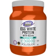 NOW s Sports Nutrition, Egg White Protein, 16 g With BCAAs, Unflavored Powder, 1.2-Pound