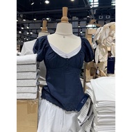[HCM] Reina.studios BM Y2K STYLE SQUARE NECK DRESS NAVY BLUE SUMMER 2026
