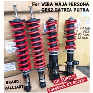 RALLIART WIRA WAJA GEN2 PERSONA EVO3 SATRIA PUTRA GSR LANCER ADJUSTABLE ABSORBER HI LOW / Hi Low Body Shift  COILSPRINGw