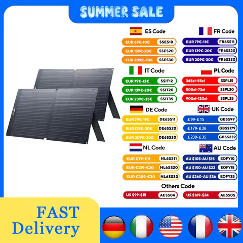 ALLPOWERS SE100 100W Solar Panel 100W/200W IP68 Waterproof Monocrystalline Foldable Solar Panel for 