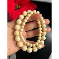 Pearl necklace with clear checkered pattern, 5.8 to 15.5 mm long, 47 cm long, bright color, no crack