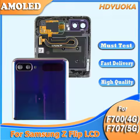 Outside small scree For Samsung Z Flip 4G F700 Back Battery Cover Glass For SAMSUNG Z Flip 5G F707B 