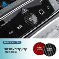AIRSPEED Carbon Fiber For Mercedes-benz EQE EQS 2022-2025 Car Push Start Button Sticker Interior Acc