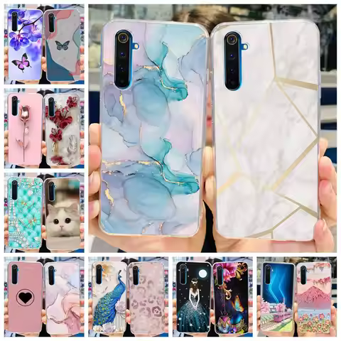 For OPPO Realme 6 Pro Case RMX2061 RMX2063 Marble TPU Shockproof Cover For Realme 6 Bumper Realme6 6