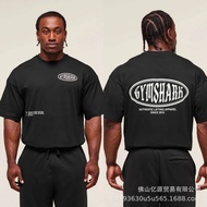 Gymshark Short-sleeved Sports Leisure Oversized Fitness Suit Shark Cotton Breathable T-shirt For Men