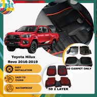 Toyota Hilux Revo 2016-2019 5D Carpet Car Mat Floor Mat OEM Carpet Car Floormat