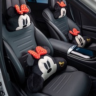 Cartoon Mickey Minnie Poached Egg Automotive Headrest Neck Pillow Pillow Cute Car Lumbar Support Pil