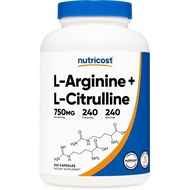 Nutricost L-Arginine L-Citrulline Complex 750mg, 240 Capsules -