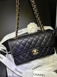 Chanel classic flap small 23cm cf23 全新黑金