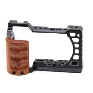 ReadyStock- A6400 / A6300 / A6100 / A6000 Wood Handle Metal Camera Cage Stabilizer Rig Accessories