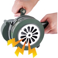 Hand Crank Siren Horn Manual Operated Metal Alarm Handheld Air Raid Siren Portable Loud Manual Siren