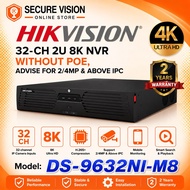 Hikvision DS-9632NI-M8 32-ch 2U 8K NVR without PoE, advise for 2/4MP & above IPC