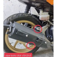 COD Heng pipe bolts for Honda click v3v2v1Pcxadv (gold bolts)